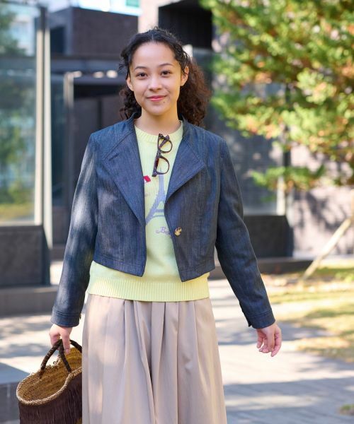 CARA O CRUZ / キャラ・オ・クルス その他アウター | スタンドカラージャケット(ネイビー)