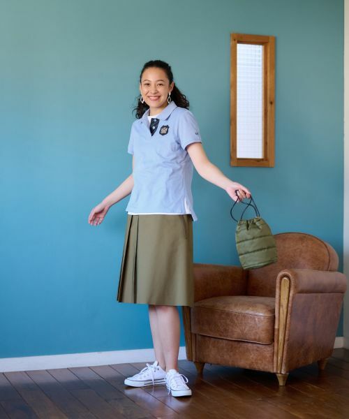 CARA O CRUZ / キャラ・オ・クルス ロング・マキシ丈スカート | 洗える ベルト付 後ろウエストゴム サイドプリーツスカート | 詳細15