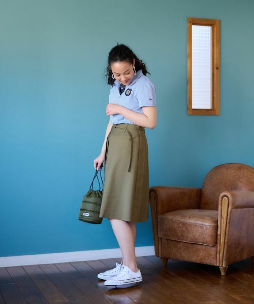 CARA O CRUZ / キャラ・オ・クルス ロング・マキシ丈スカート | 洗える ベルト付 後ろウエストゴム サイドプリーツスカート | 詳細18