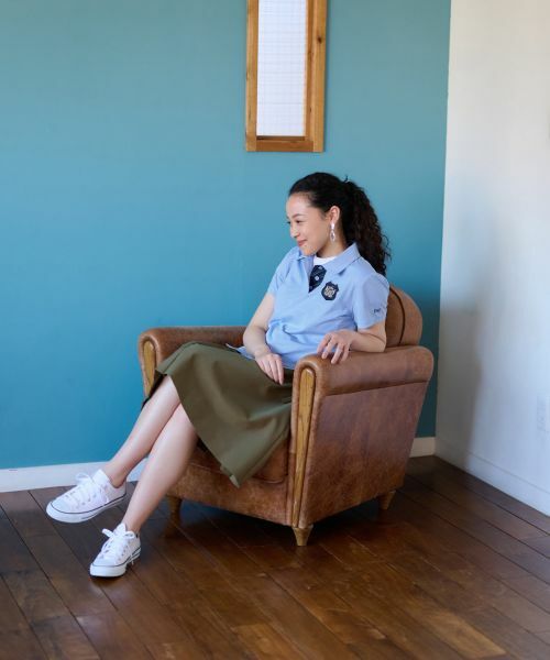 CARA O CRUZ / キャラ・オ・クルス ロング・マキシ丈スカート | 洗える ベルト付 後ろウエストゴム サイドプリーツスカート | 詳細23