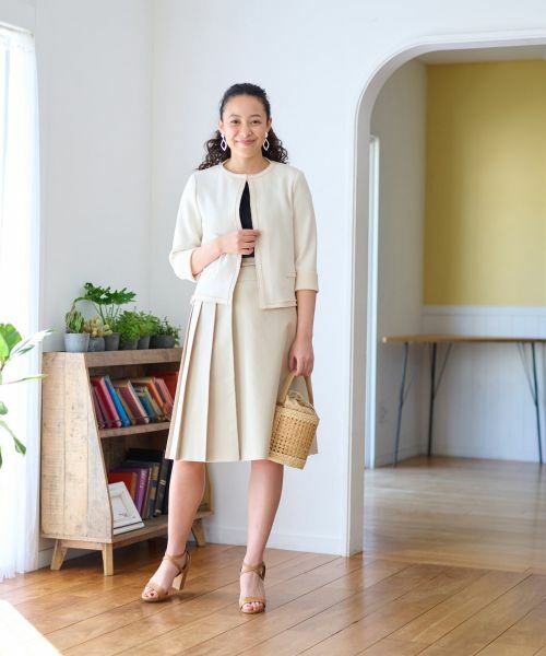 CARA O CRUZ / キャラ・オ・クルス ロング・マキシ丈スカート | 洗える ベルト付 後ろウエストゴム サイドプリーツスカート | 詳細6