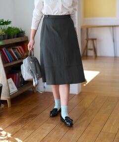 CARA O CRUZ / キャラ・オ・クルス ミニ・ひざ丈スカート | 後ろウエストゴム ミモレ丈スカート