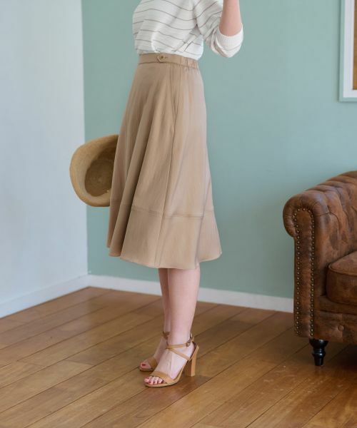 CARA O CRUZ / キャラ・オ・クルス ミニ・ひざ丈スカート | 後ろウエストゴム ミモレ丈スカート | 詳細2