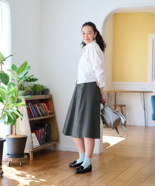 CARA O CRUZ / キャラ・オ・クルス ミニ・ひざ丈スカート | 後ろウエストゴム ミモレ丈スカート | 詳細20