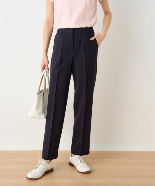 CARA O CRUZ / キャラ・オ・クルス その他パンツ | 洗える ウエスト伸縮のびのびテーパードパンツ | 詳細1