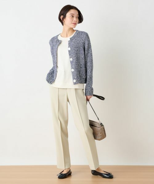 CARA O CRUZ / キャラ・オ・クルス その他パンツ | 洗える ウエスト伸縮のびのびテーパードパンツ | 詳細13