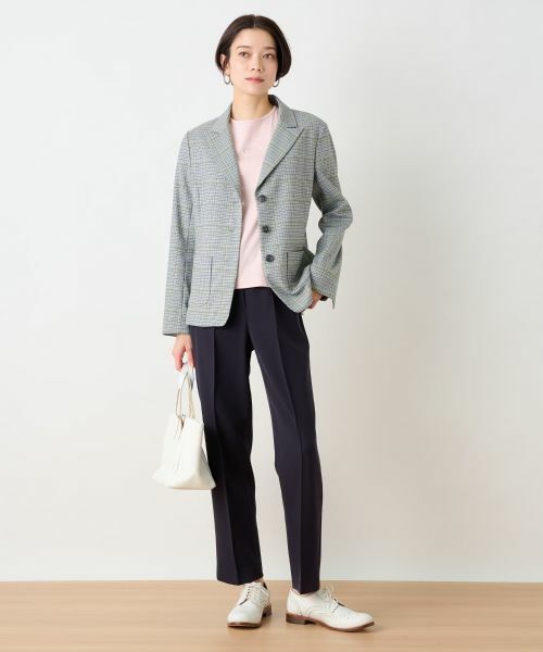 CARA O CRUZ / キャラ・オ・クルス その他パンツ | 洗える ウエスト伸縮のびのびテーパードパンツ | 詳細2