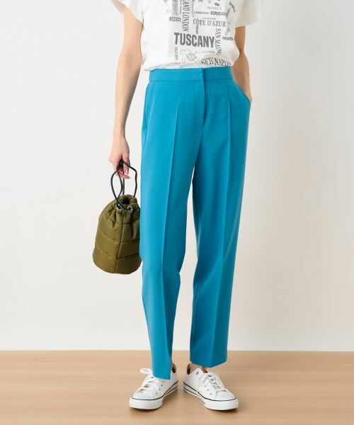 CARA O CRUZ / キャラ・オ・クルス その他パンツ | 洗える ウエスト伸縮のびのびテーパードパンツ | 詳細5