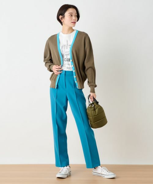 CARA O CRUZ / キャラ・オ・クルス その他パンツ | 洗える ウエスト伸縮のびのびテーパードパンツ | 詳細6