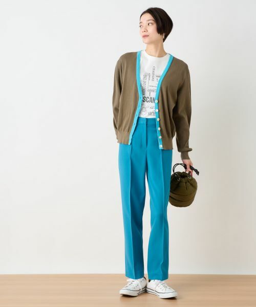 CARA O CRUZ / キャラ・オ・クルス その他パンツ | 洗える ウエスト伸縮のびのびテーパードパンツ | 詳細7