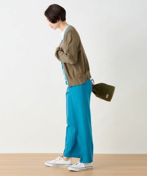 CARA O CRUZ / キャラ・オ・クルス その他パンツ | 洗える ウエスト伸縮のびのびテーパードパンツ | 詳細8