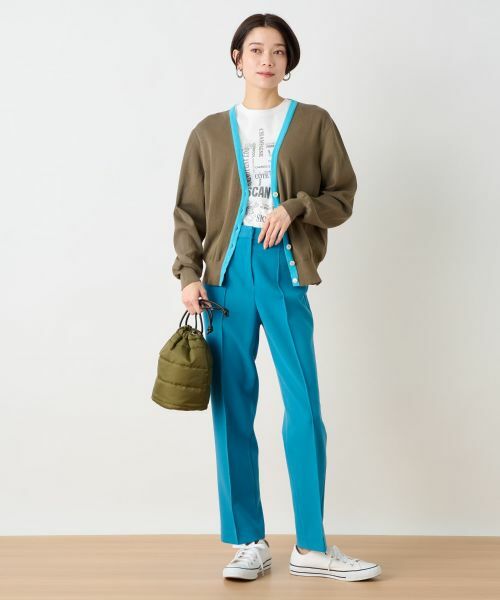 CARA O CRUZ / キャラ・オ・クルス その他パンツ | 洗える ウエスト伸縮のびのびテーパードパンツ | 詳細9