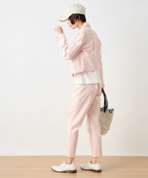 CARA O CRUZ / キャラ・オ・クルス テーラードジャケット | 洗える のびのびカラーGジャン【産地ナブル】 | 詳細10