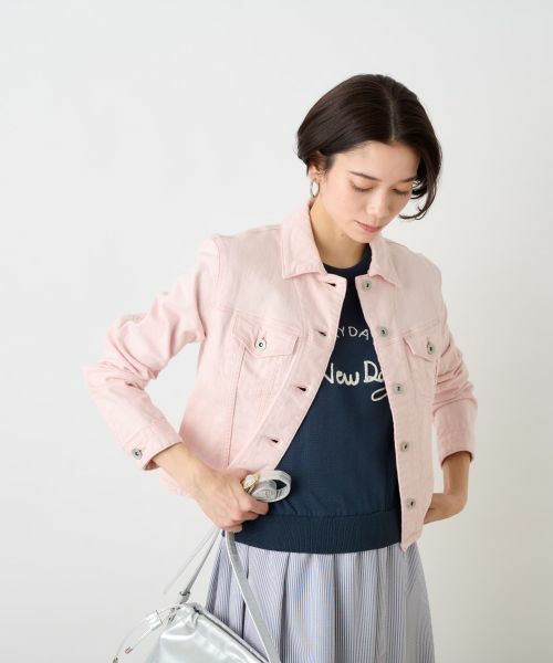 CARA O CRUZ / キャラ・オ・クルス テーラードジャケット | 洗える のびのびカラーGジャン【産地ナブル】 | 詳細13