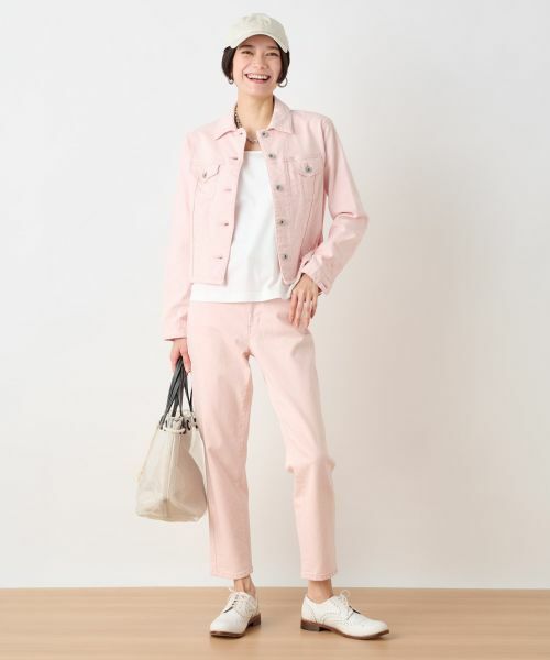 CARA O CRUZ / キャラ・オ・クルス テーラードジャケット | 洗える のびのびカラーGジャン【産地ナブル】 | 詳細8