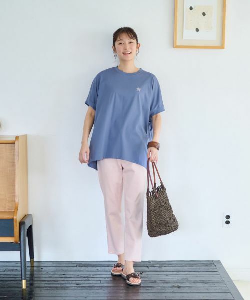 CARA O CRUZ / キャラ・オ・クルス その他パンツ | 洗える のびのびカラークロップドデニム【産地ナブル】 | 詳細1