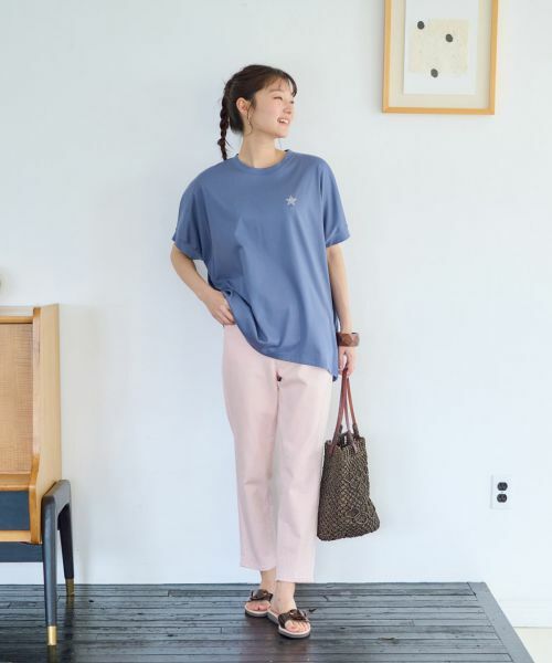 CARA O CRUZ / キャラ・オ・クルス その他パンツ | 洗える のびのびカラークロップドデニム【産地ナブル】 | 詳細2