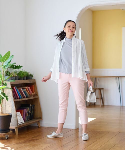 CARA O CRUZ / キャラ・オ・クルス その他パンツ | 洗える のびのびカラークロップドデニム【産地ナブル】 | 詳細25