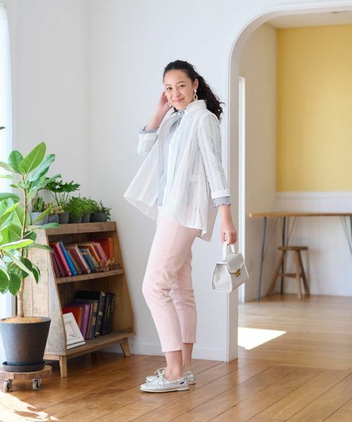 CARA O CRUZ / キャラ・オ・クルス その他パンツ | 洗える のびのびカラークロップドデニム【産地ナブル】 | 詳細26