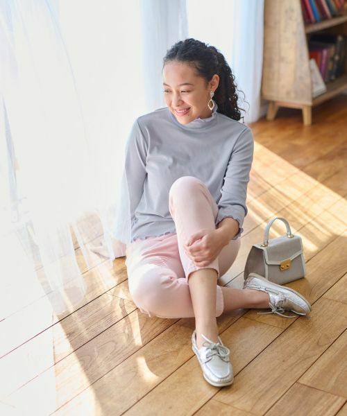 CARA O CRUZ / キャラ・オ・クルス その他パンツ | 洗える のびのびカラークロップドデニム【産地ナブル】 | 詳細28