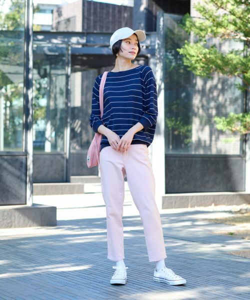 CARA O CRUZ / キャラ・オ・クルス その他パンツ | 洗える のびのびカラークロップドデニム【産地ナブル】 | 詳細30