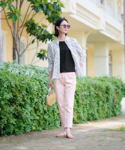 CARA O CRUZ / キャラ・オ・クルス その他パンツ | 洗える のびのびカラークロップドデニム【産地ナブル】 | 詳細4