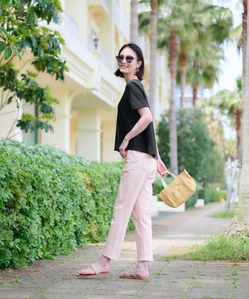 CARA O CRUZ / キャラ・オ・クルス その他パンツ | 洗える のびのびカラークロップドデニム【産地ナブル】 | 詳細8