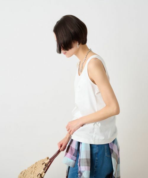 CARA O CRUZ / キャラ・オ・クルス カットソー | 洗える ラインストーンタンクトップ | 詳細15