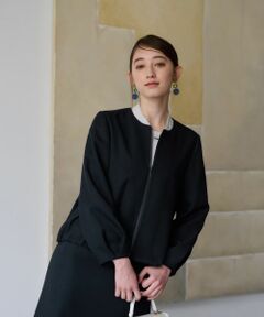 CARA O CRUZ / キャラ・オ・クルス テーラードジャケット | 【セレモニー】裾ドロストジャケット【セットアップ】