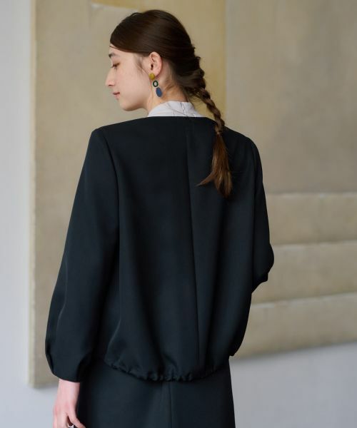 CARA O CRUZ / キャラ・オ・クルス テーラードジャケット | 【セレモニー】裾ドロストジャケット【セットアップ】 | 詳細14