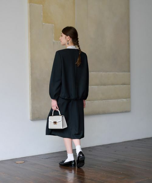 CARA O CRUZ / キャラ・オ・クルス テーラードジャケット | 【セレモニー】裾ドロストジャケット【セットアップ】 | 詳細18