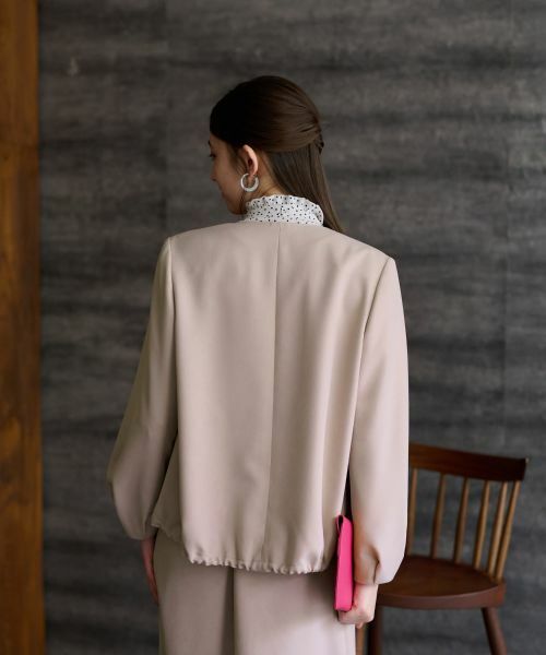 CARA O CRUZ / キャラ・オ・クルス テーラードジャケット | 【セレモニー】裾ドロストジャケット【セットアップ】 | 詳細5