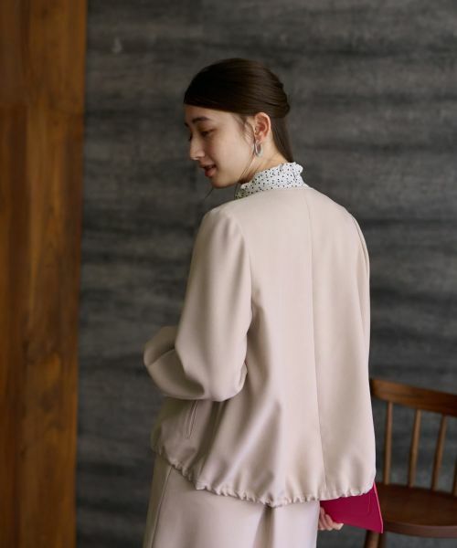 CARA O CRUZ / キャラ・オ・クルス テーラードジャケット | 【セレモニー】裾ドロストジャケット【セットアップ】 | 詳細6