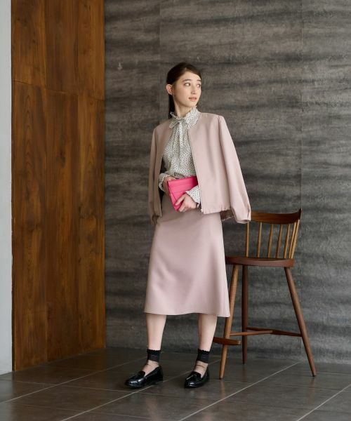 CARA O CRUZ / キャラ・オ・クルス テーラードジャケット | 【セレモニー】裾ドロストジャケット【セットアップ】 | 詳細9
