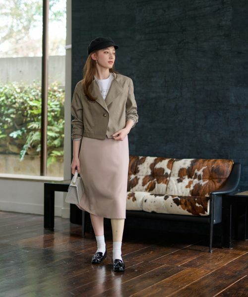 CARA O CRUZ / キャラ・オ・クルス ミニ・ひざ丈スカート | 【セレモニー】洗える きれいめスカート【セットアップ】 | 詳細1