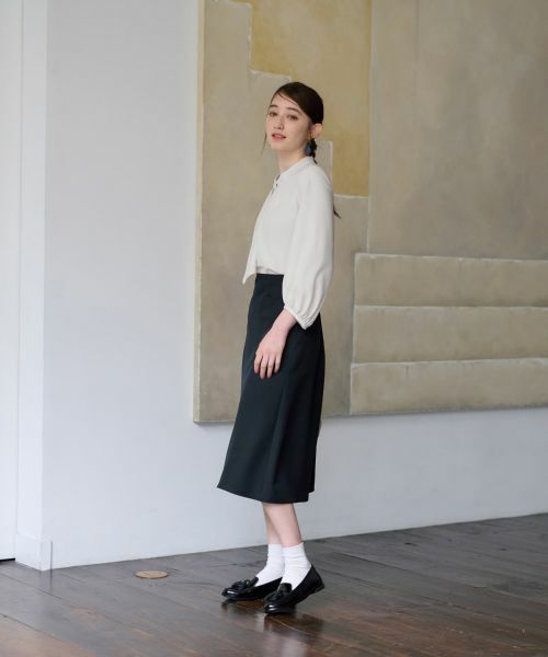 CARA O CRUZ / キャラ・オ・クルス ミニ・ひざ丈スカート | 【セレモニー】洗える きれいめスカート【セットアップ】 | 詳細12