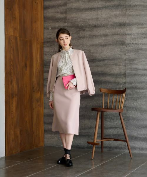 CARA O CRUZ / キャラ・オ・クルス ミニ・ひざ丈スカート | 【セレモニー】洗える きれいめスカート【セットアップ】 | 詳細17