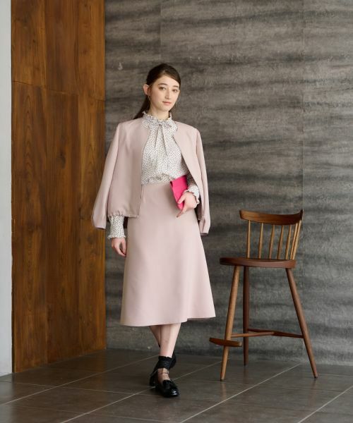 CARA O CRUZ / キャラ・オ・クルス ミニ・ひざ丈スカート | 【セレモニー】洗える きれいめスカート【セットアップ】 | 詳細18