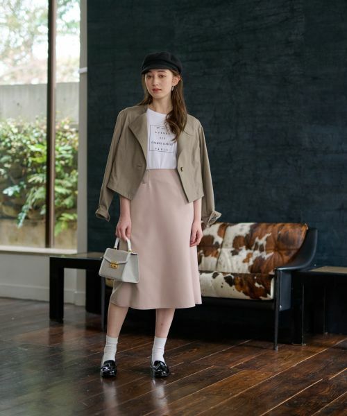 CARA O CRUZ / キャラ・オ・クルス ミニ・ひざ丈スカート | 【セレモニー】洗える きれいめスカート【セットアップ】 | 詳細2