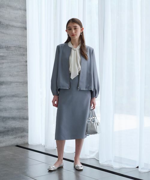 CARA O CRUZ / キャラ・オ・クルス ミニ・ひざ丈スカート | 【セレモニー】洗える きれいめスカート【セットアップ】 | 詳細21