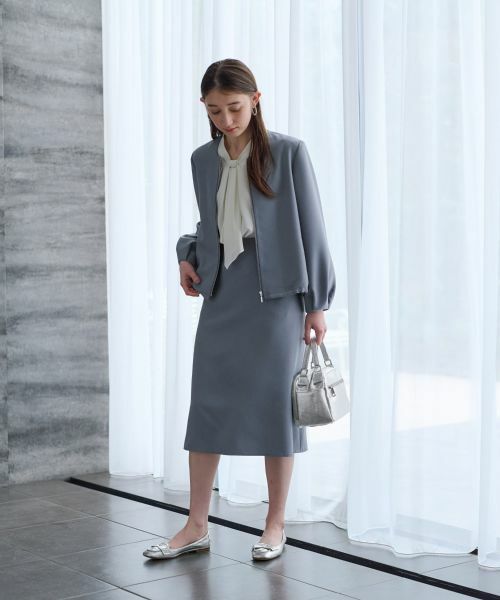 CARA O CRUZ / キャラ・オ・クルス ミニ・ひざ丈スカート | 【セレモニー】洗える きれいめスカート【セットアップ】 | 詳細22