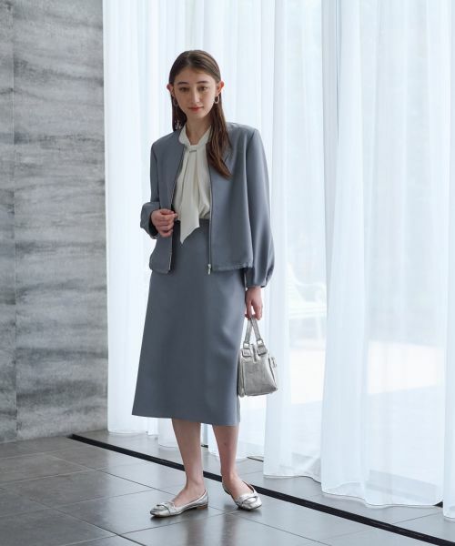 CARA O CRUZ / キャラ・オ・クルス ミニ・ひざ丈スカート | 【セレモニー】洗える きれいめスカート【セットアップ】 | 詳細23