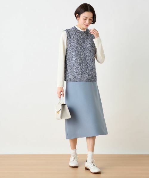 CARA O CRUZ / キャラ・オ・クルス ミニ・ひざ丈スカート | 【セレモニー】洗える きれいめスカート【セットアップ】 | 詳細28