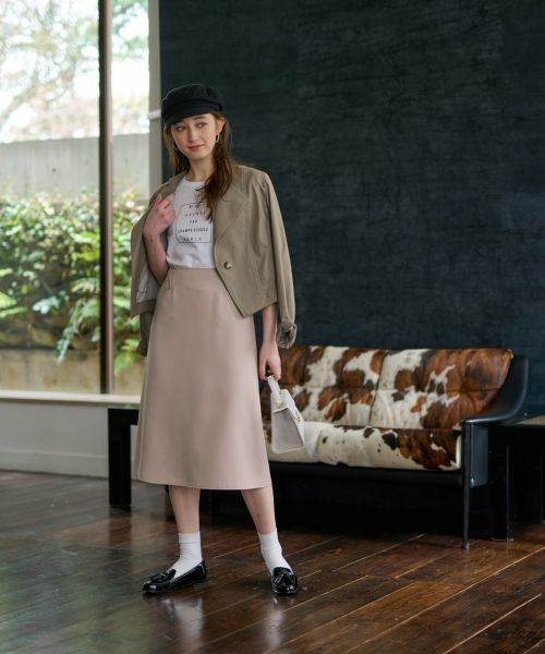 CARA O CRUZ / キャラ・オ・クルス ミニ・ひざ丈スカート | 【セレモニー】洗える きれいめスカート【セットアップ】 | 詳細3