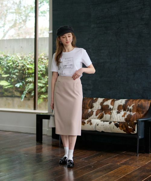 CARA O CRUZ / キャラ・オ・クルス ミニ・ひざ丈スカート | 【セレモニー】洗える きれいめスカート【セットアップ】 | 詳細6