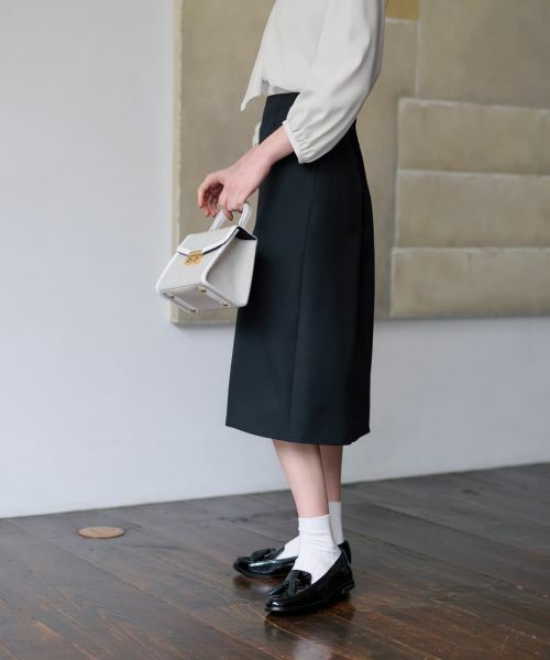 CARA O CRUZ / キャラ・オ・クルス ミニ・ひざ丈スカート | 【セレモニー】洗える きれいめスカート【セットアップ】 | 詳細7