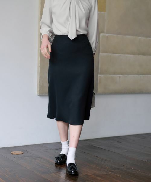 CARA O CRUZ / キャラ・オ・クルス ミニ・ひざ丈スカート | 【セレモニー】洗える きれいめスカート【セットアップ】 | 詳細8