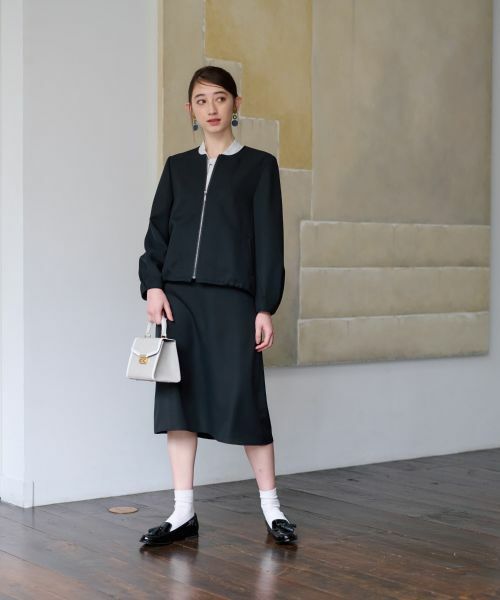 CARA O CRUZ / キャラ・オ・クルス ミニ・ひざ丈スカート | 【セレモニー】洗える きれいめスカート【セットアップ】 | 詳細9