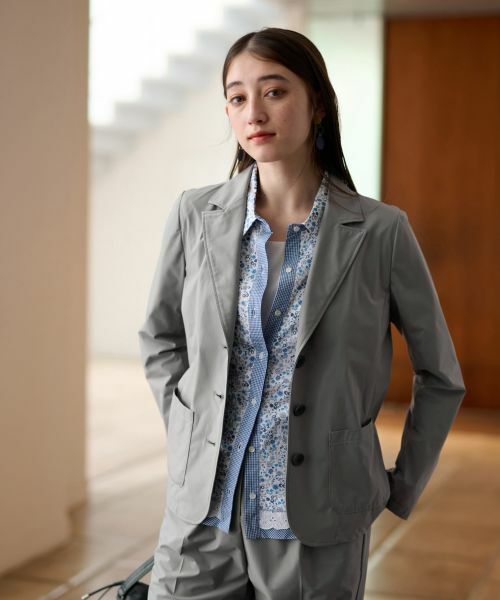 CARA O CRUZ / キャラ・オ・クルス テーラードジャケット | 【撥水 洗える 接触冷感 のびのび】テーラードジャケット【セットアップ】 | 詳細1