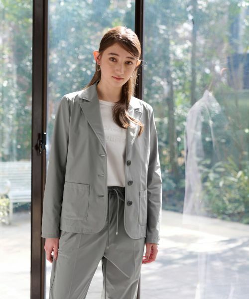 CARA O CRUZ / キャラ・オ・クルス テーラードジャケット | 【撥水 洗える 接触冷感 のびのび】テーラードジャケット【セットアップ】 | 詳細12